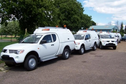 Some of the latest batch of Mitsubishi L200 trucks fitted with Transformer tops