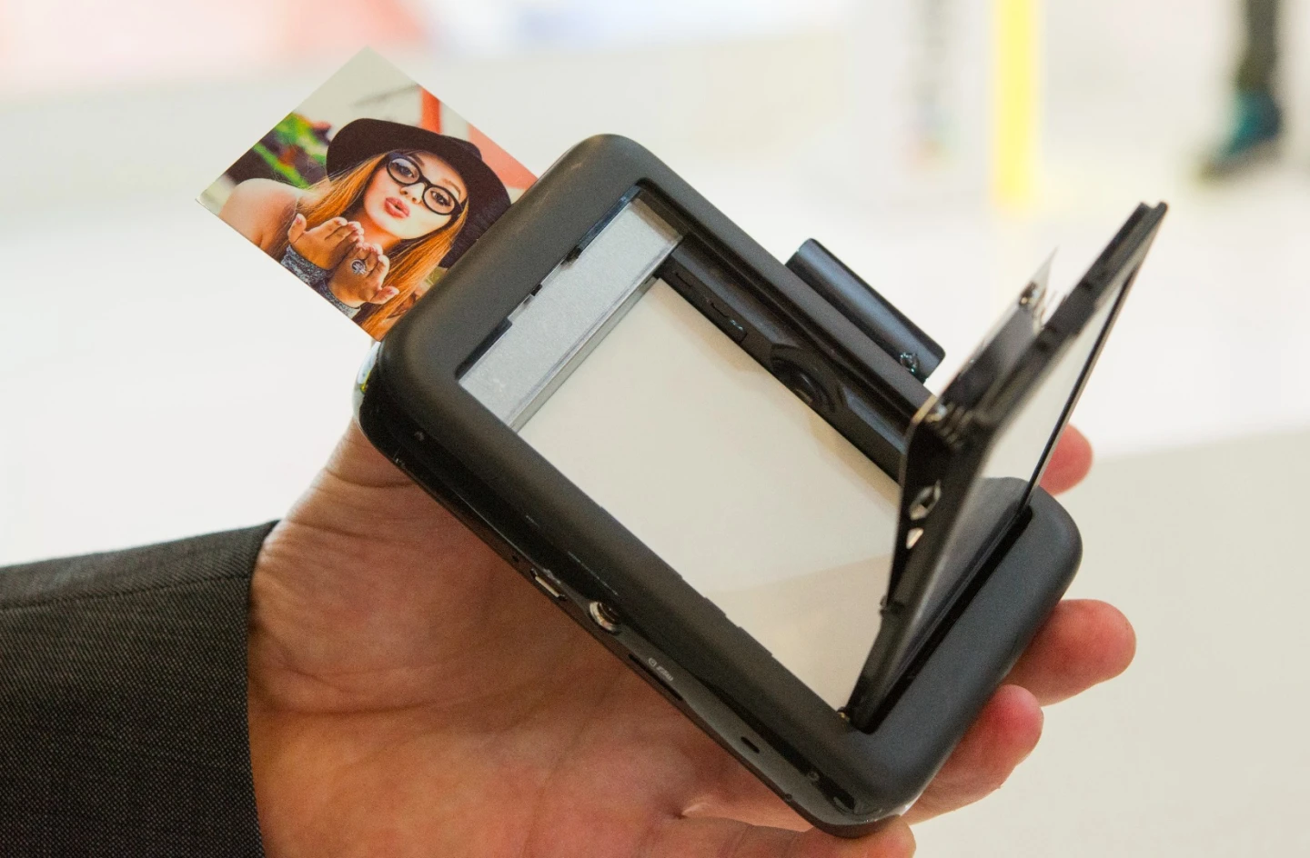 The Polaroid Snap Touch opens to let you fill it with Z Ink paper sheets