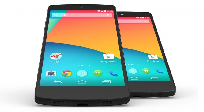 The Nexus 5 runs Android 4.4
