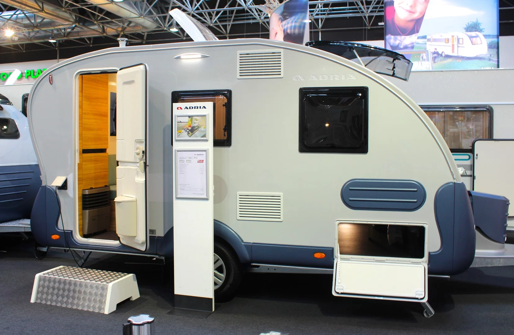 Adria's Action trailers do a bit of reshaping around the basic teardrop, lending a unique look