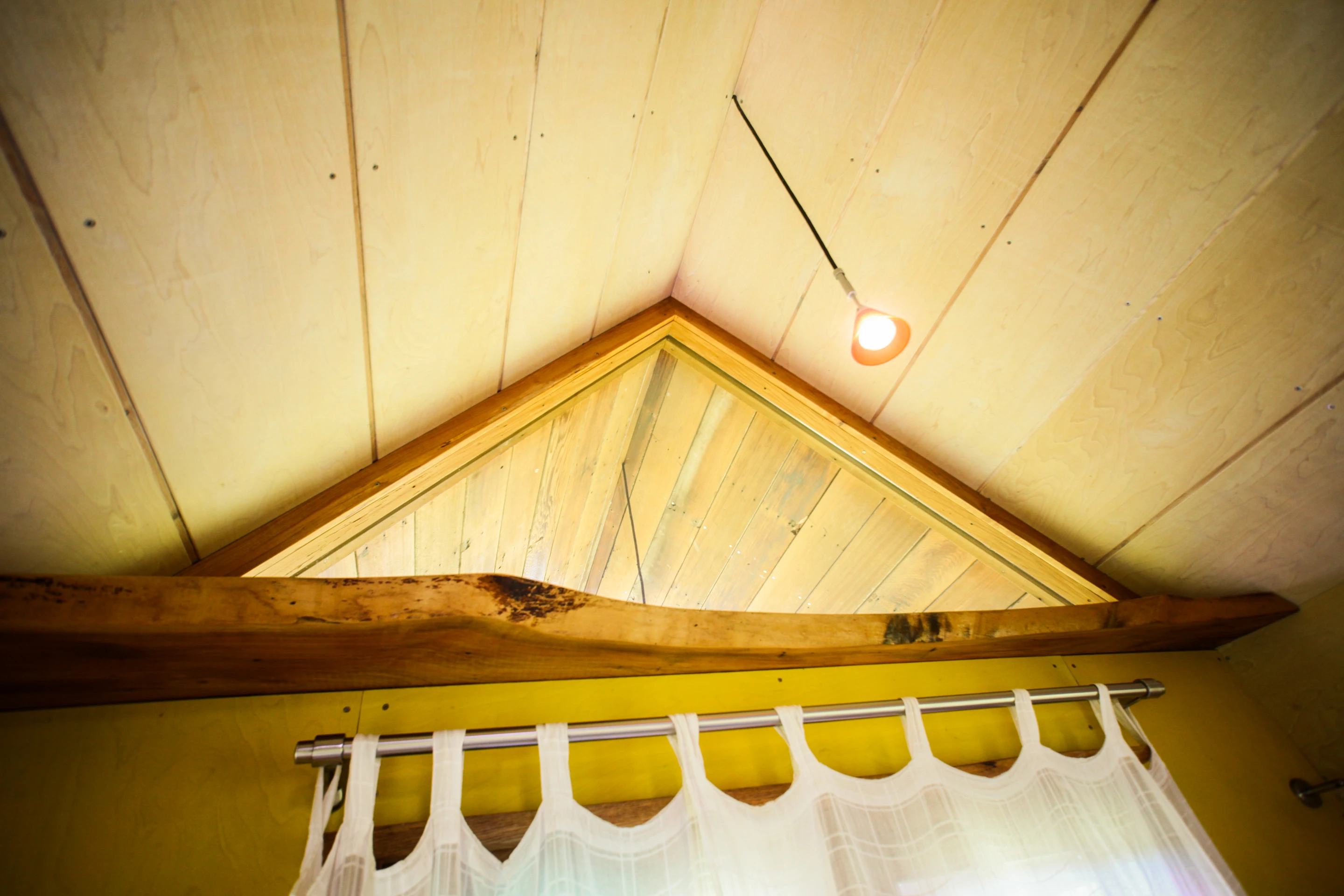 Maret hand-built the home by using primarily salvaged and raw materials