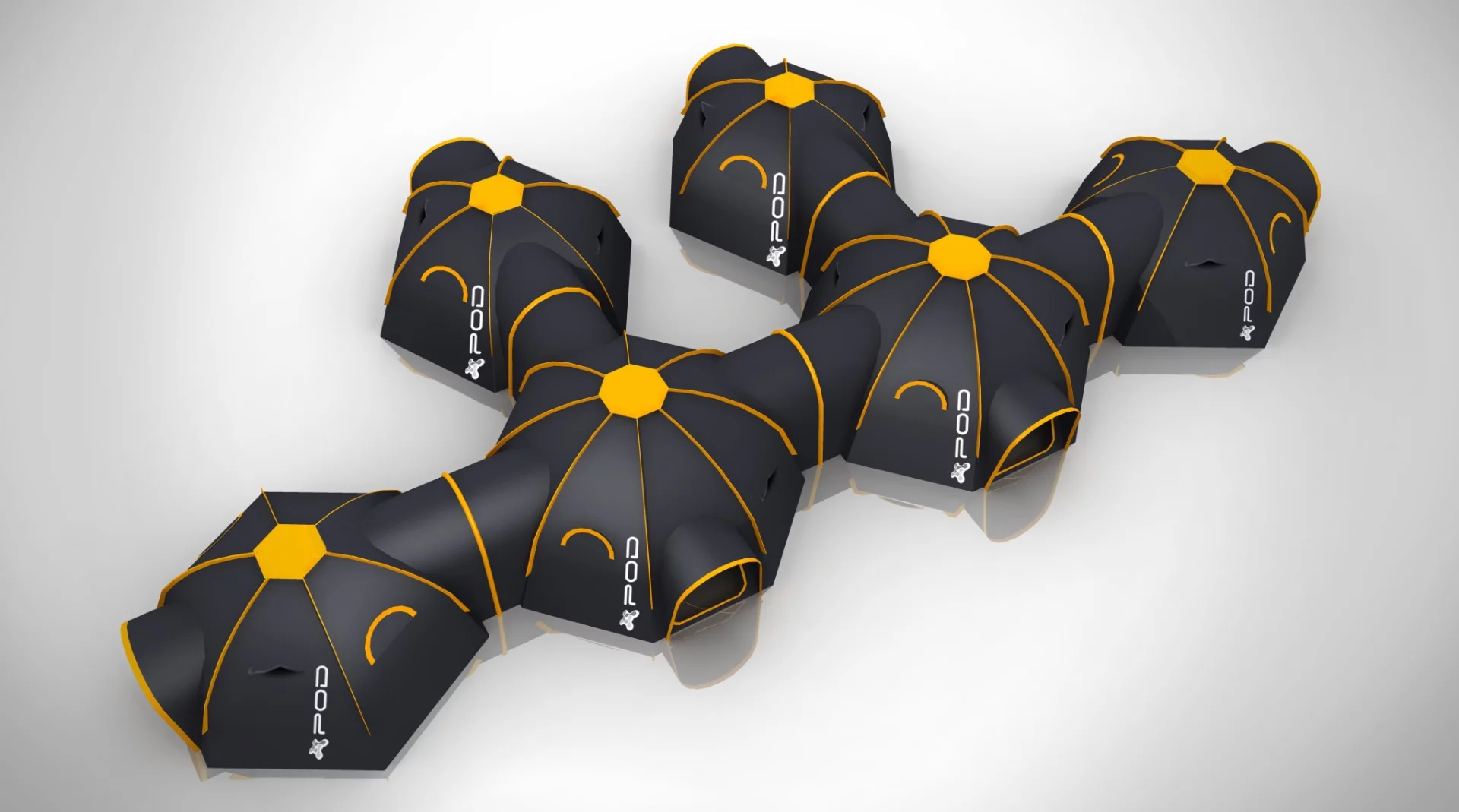 PODs can be combined together into shelters of all configurations and sizes