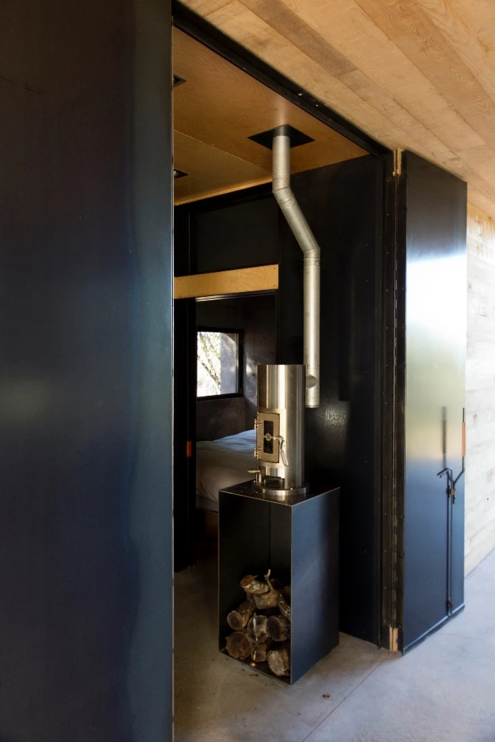 A small wood--burning stove