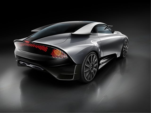 Saab's new PhoeniX concept car features an electrically-driven rear axle, the IQon connected infotainment system, and ... wings?