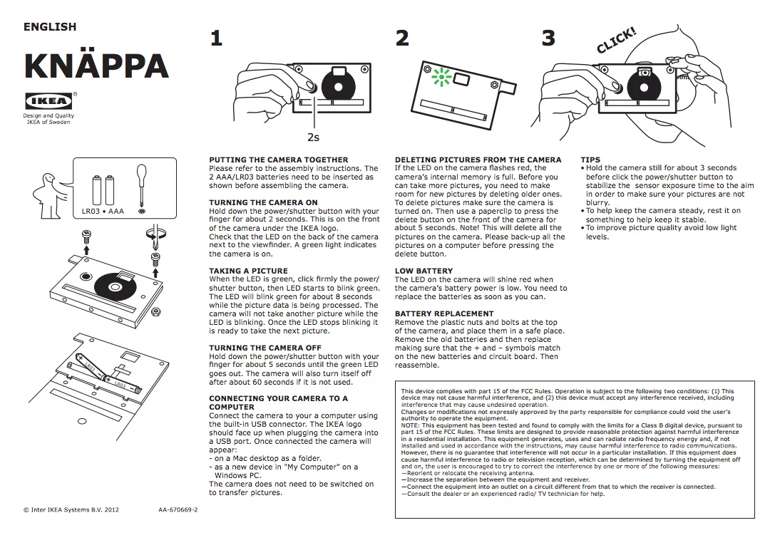 It's hoped that IKEA shoppers will use the KNÄPPA to share images of the Swedish furniture in their own homes
