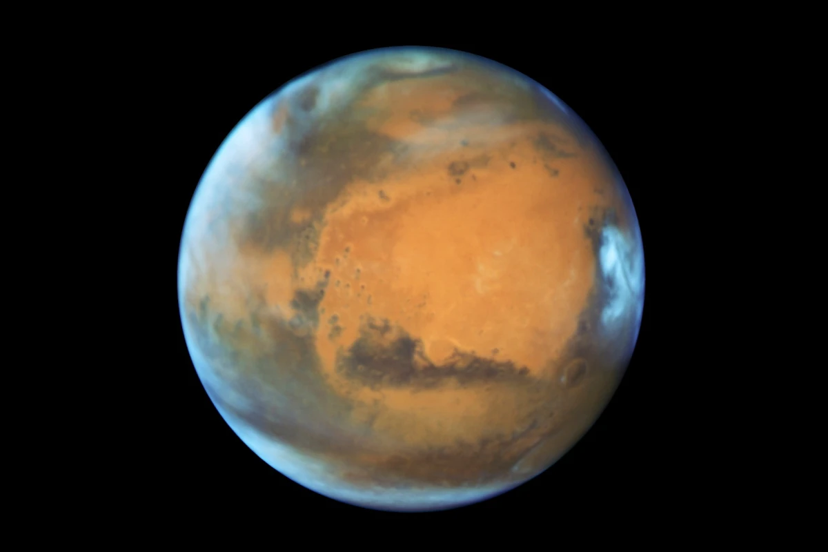 Portrait of Mars captured by the Hubble Space Telescope
