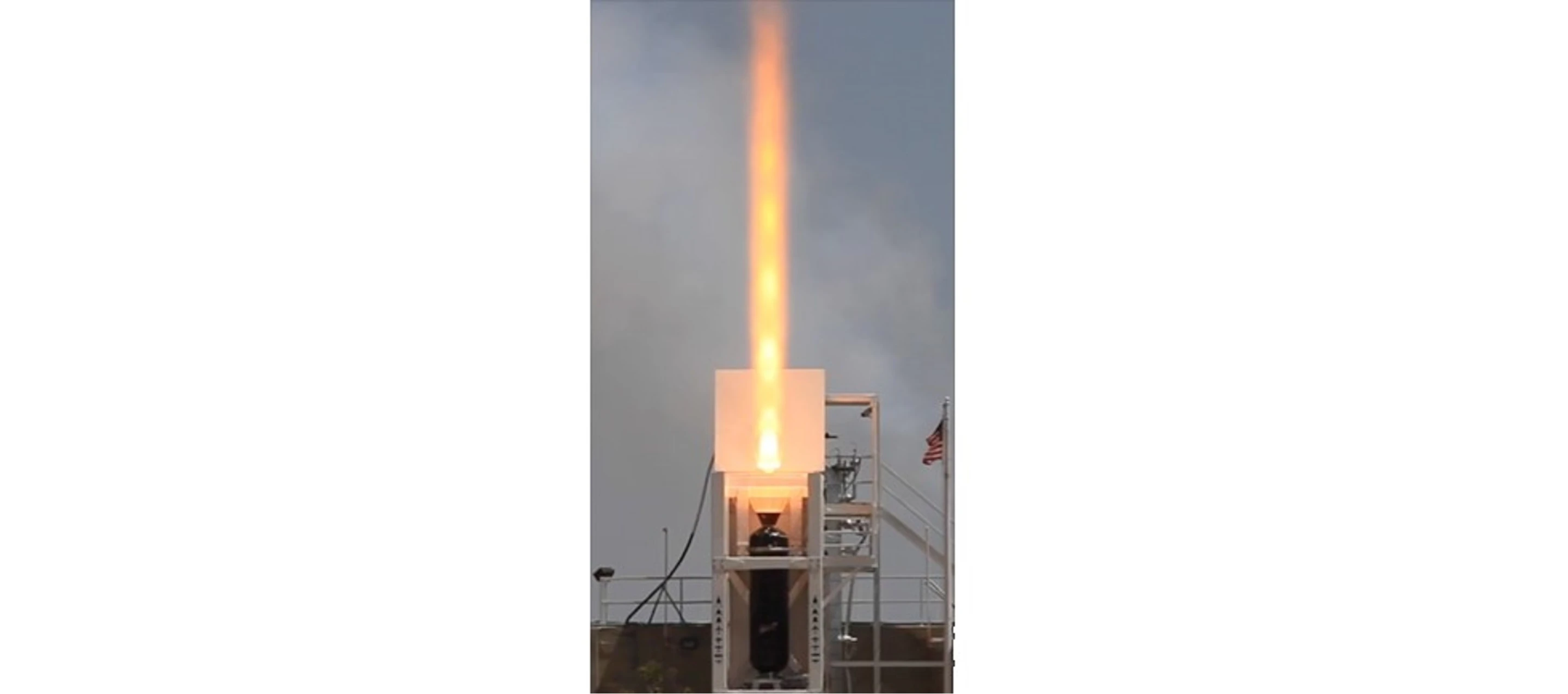 Static test of the hybrid rocket motor