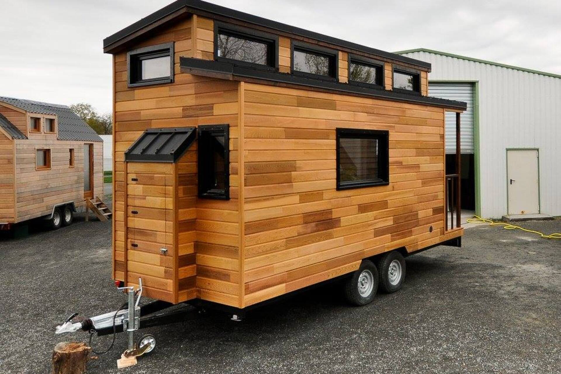 Lightweight tiny house provides a towable home for two
