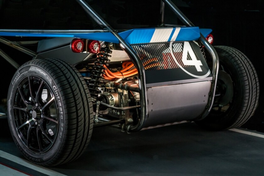 Top speed is 140 km/h on the Race eRod