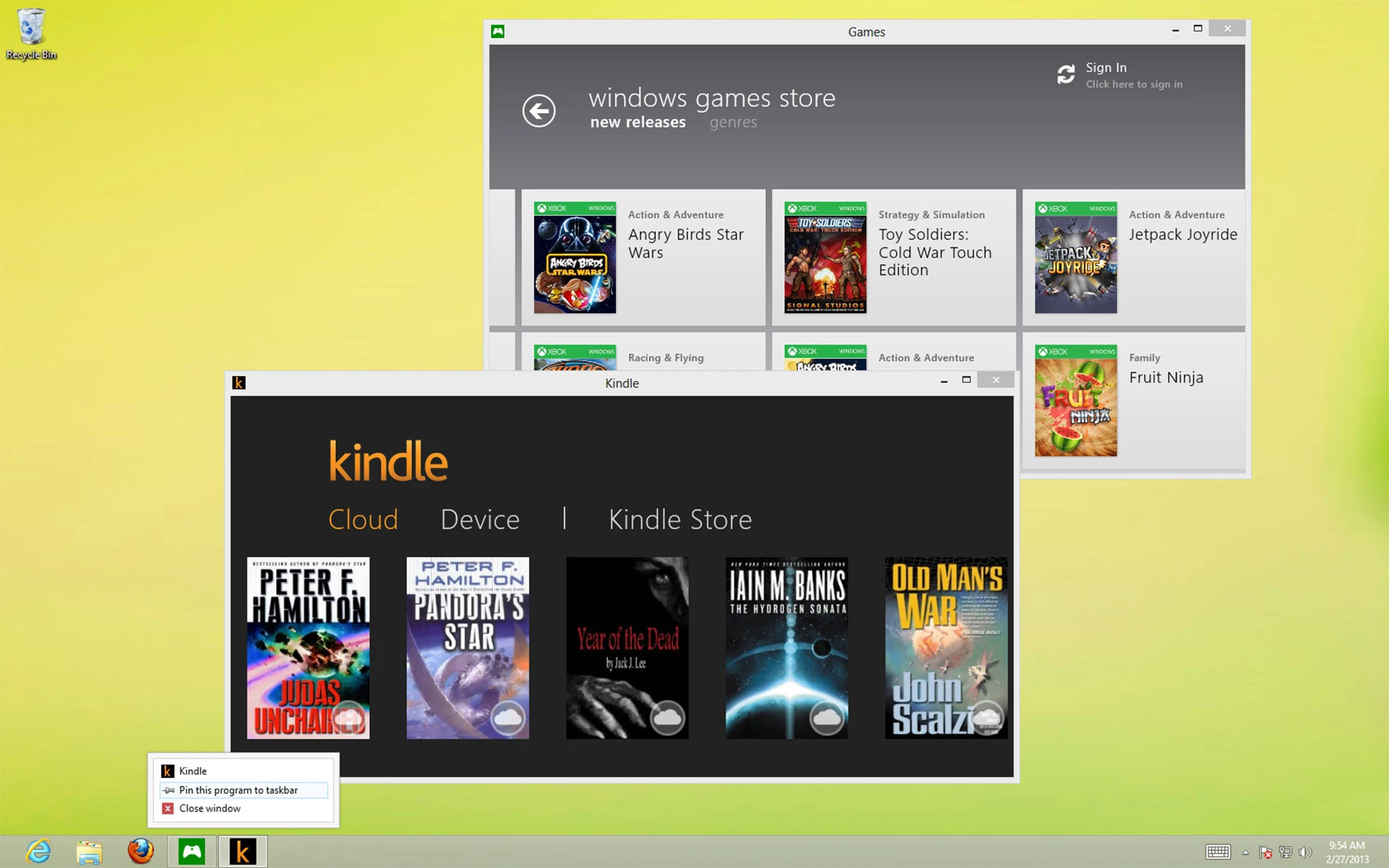 ModernMix also lets you pin Modern UI apps to the taskbar