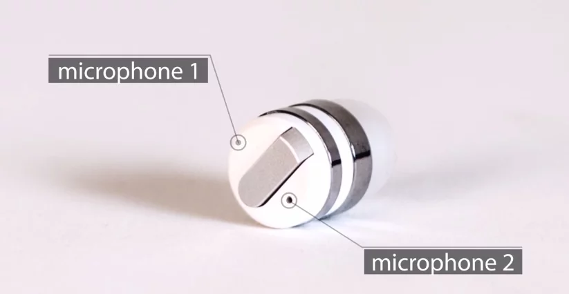 The Dot features dual microphones for active voice cancellation