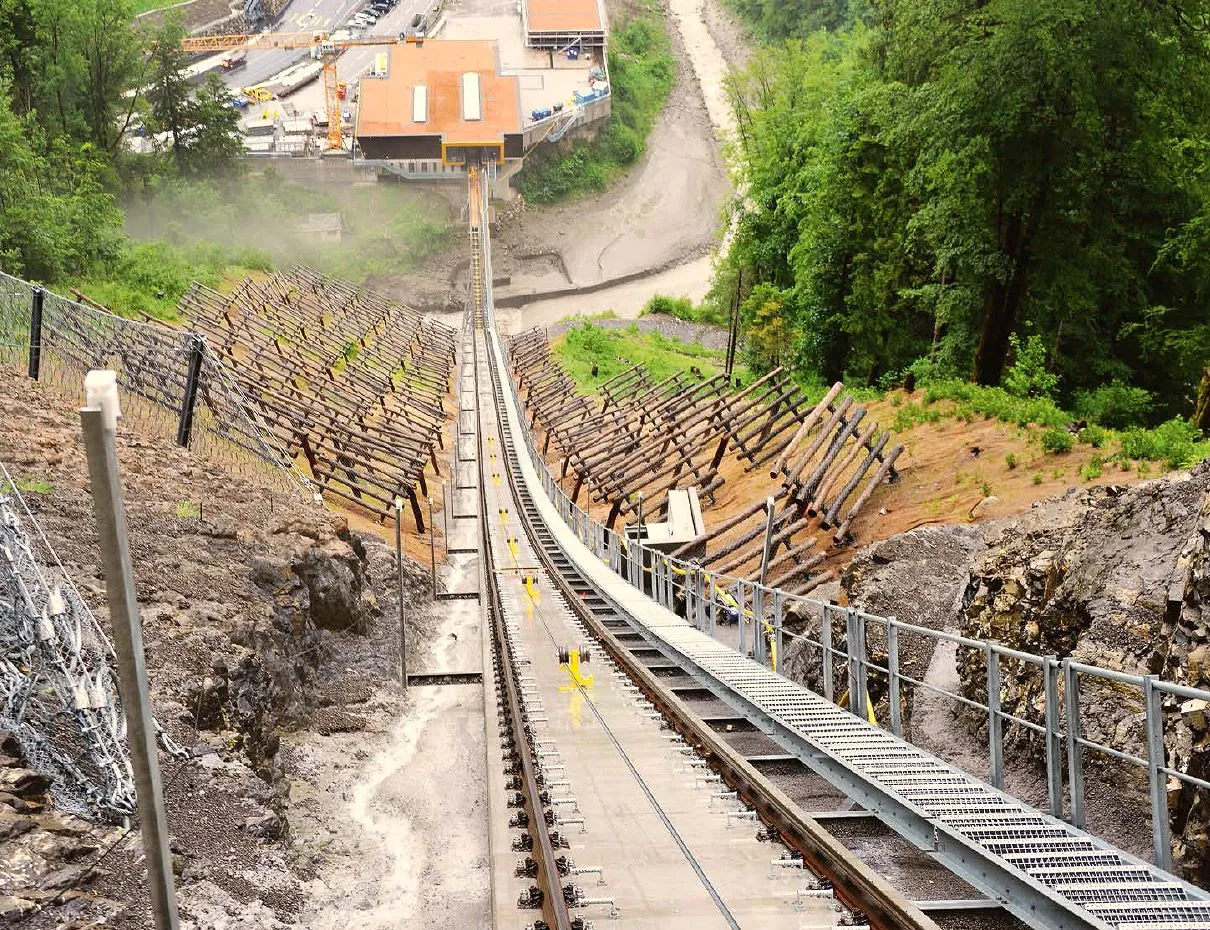Connecting the mountain village of Stoos to the valley below, the Stoosbahn funicular railway is the steepest of its kind