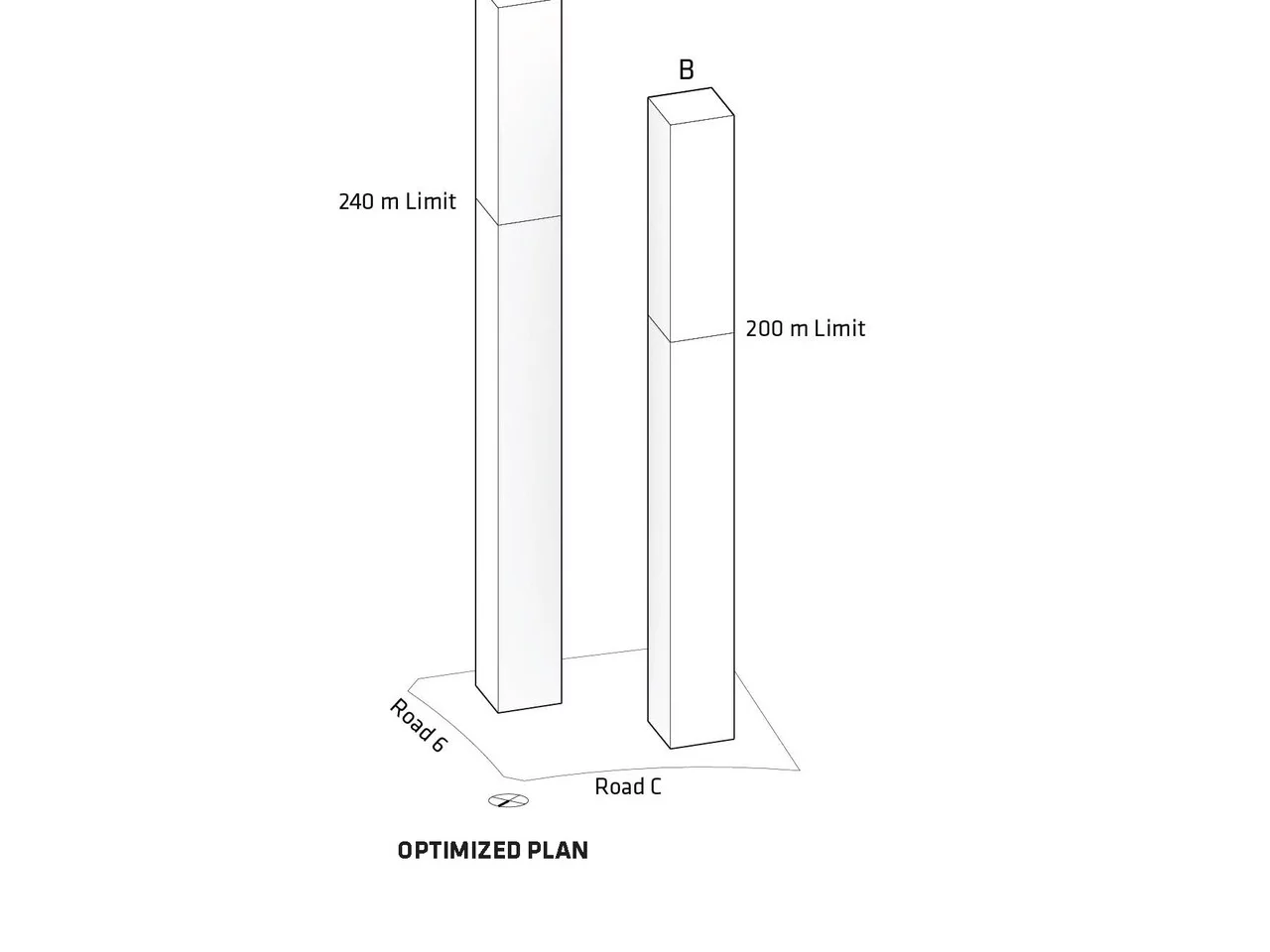 Originally the designers wanted to build just two incredibly tall towers, but height restrictions forced them to get creative