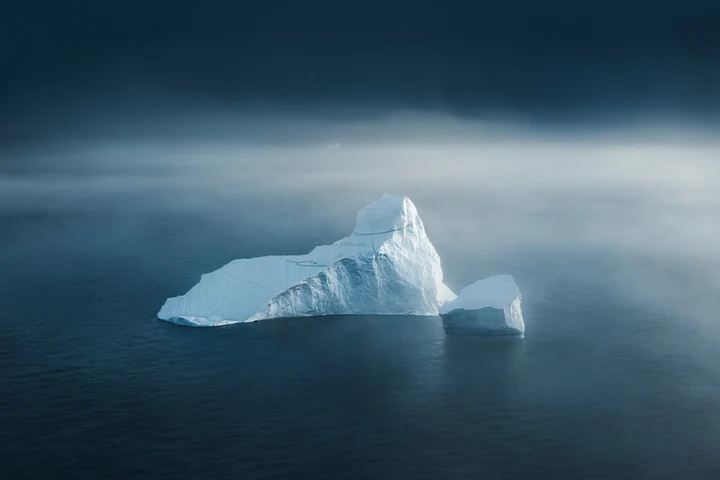 These incredible iceberg images investigate Tom Hegen's fascination with the shapes, texture and appearance of broken off ice masses from the Arctic Ice Sheet