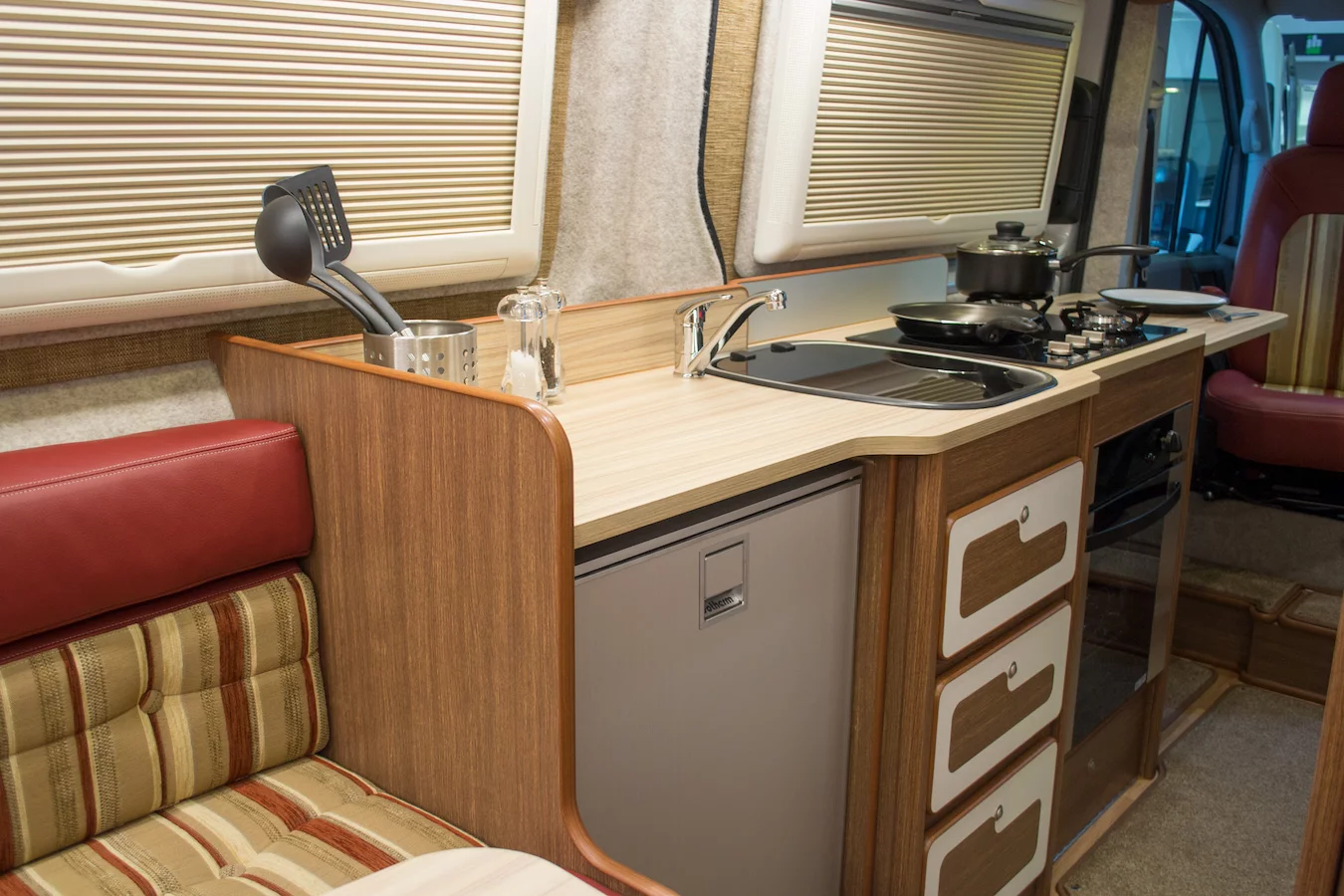 Instead of adding extra sleeping berths or equipment, IH used the greater length to create spacious kitchen and bathroom areas