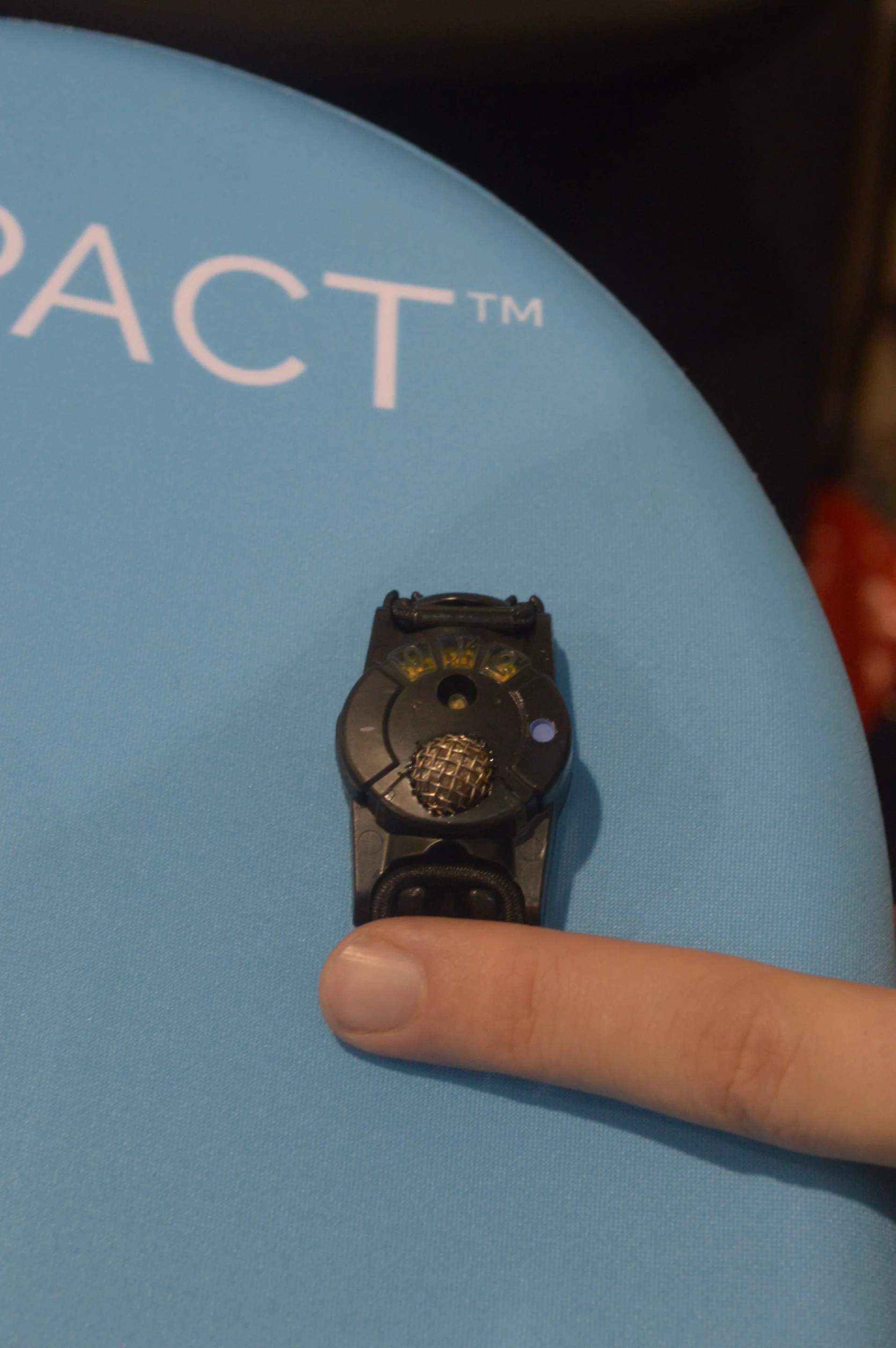 A look at one of three blast sensors used on BlackBox's military system