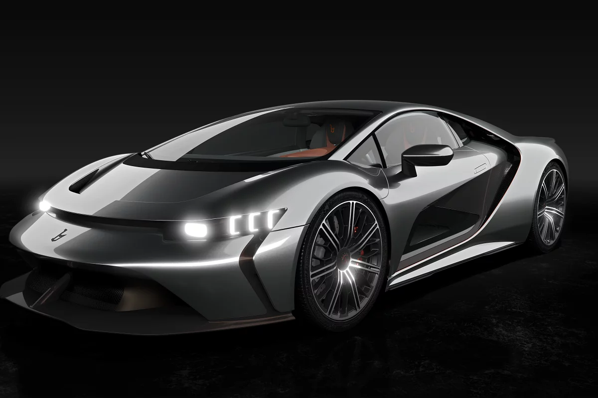 The Bertone GB110's LED lights are connected by an aerodynamic bridge