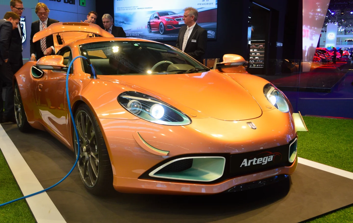 The new Artega Scalo electric sports car makes its debut in Frankfurt