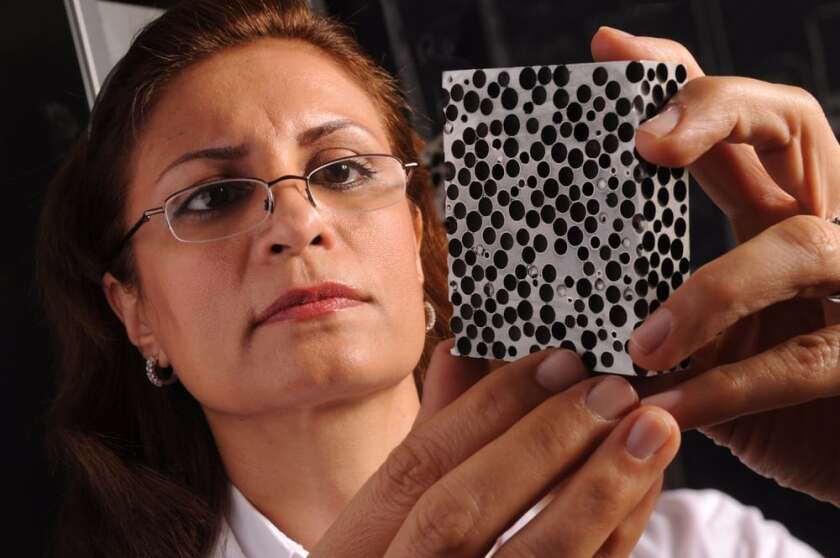 Bullet-stopping metal foam