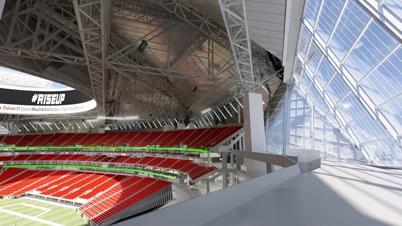 A view of the concourse just inside the “city window”