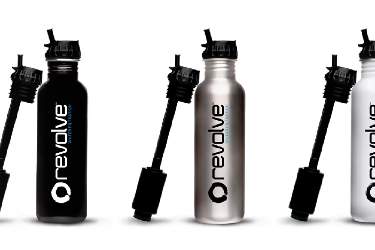 The Revolve tap water filter bottle
