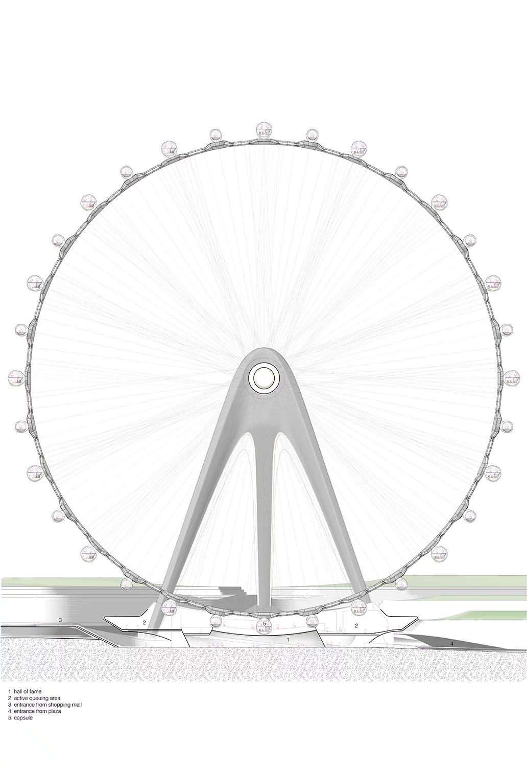 With Nippon Moon, UNStudio is bringing more than sheer scale to the concept of the enormous observation wheel (Image: UNStudio)