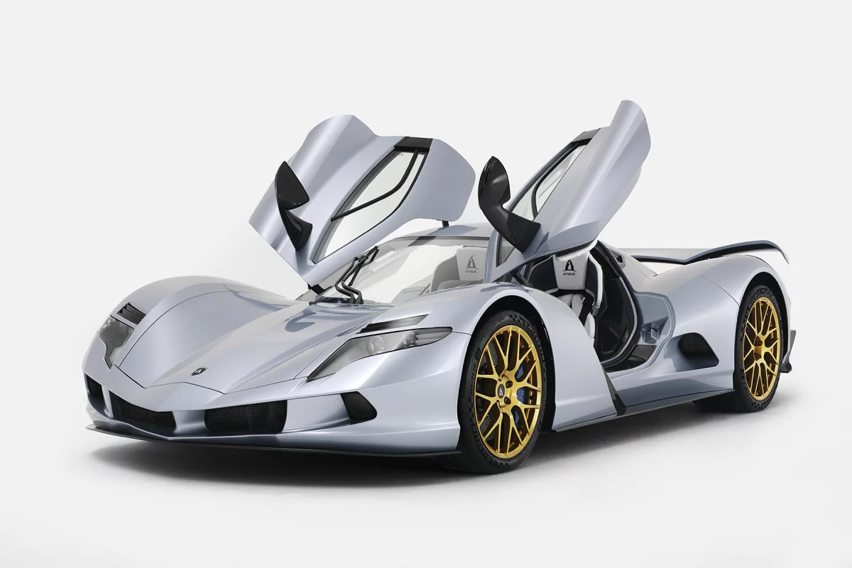 Aspark allows for easy ingress/egress with its falcon wing doors