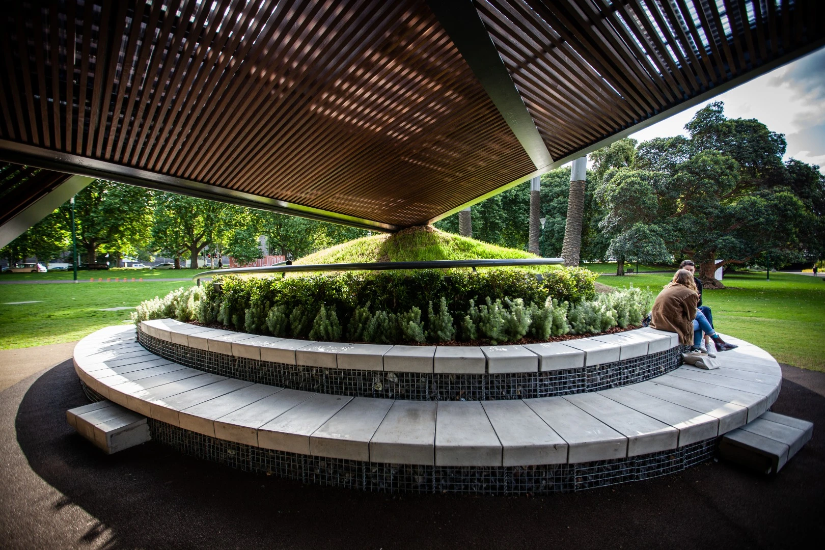 Nestled into the city’s arts precinct by the banks of the Yarra River, the MPavilion 2018 will be used as a gathering space for talks, workshops and cultural events across the summer months