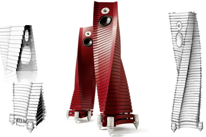 The Teti Extreme Louspeakers from Book of Music merge eye-catching design with high-end audio driver technology