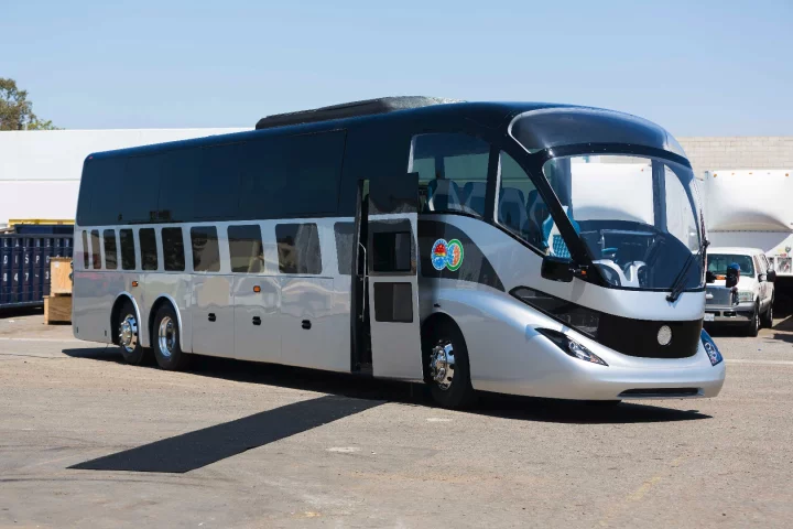 Gaffoglio Family Metalcrafters revealed its electric bus prototype at a private event in April