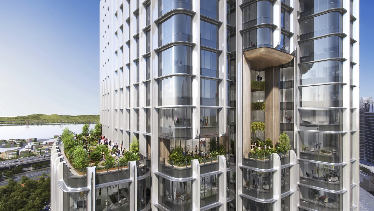 8 Shenton Way's exterior will be filled with greenery, some of which has been chosen to attract birds and butterflies