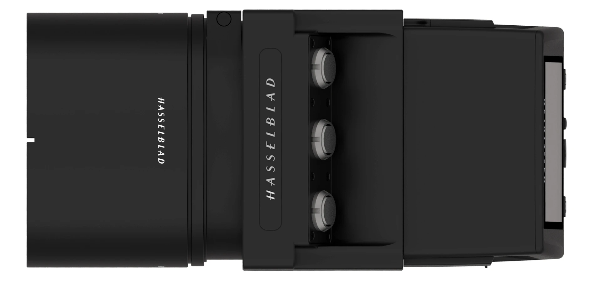 Three LEMO connectors on the top of the A5D camera allow up to eight cameras to be synchronized to within 20 microseconds