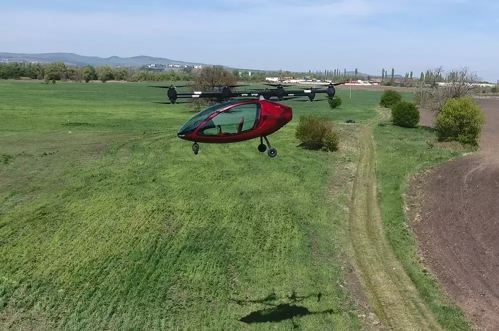 The Passenger Drone comes equipped with a touchscreen that allows users to punch in their destination