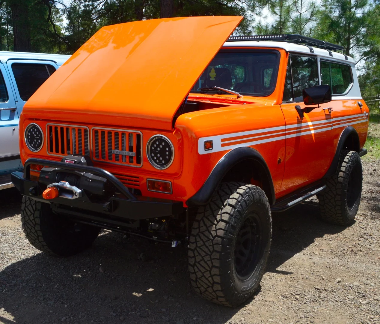 The Scout currently lives on through restomods like this one from New Legend, shown at Overland Expo 2017