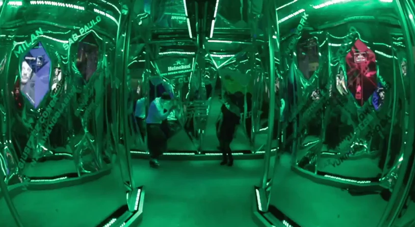 The entrance to the club invites exploration