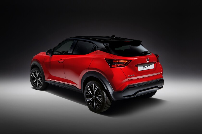 Funky side skirts and a blacked-out roof give the Juke the illusion of performance