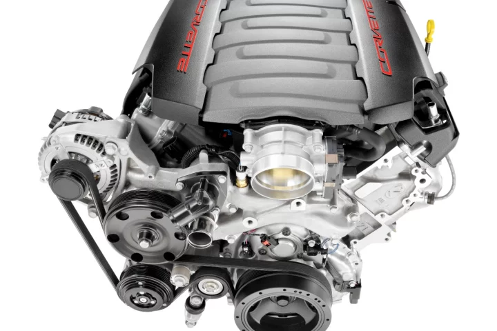 The Corvette LT1 V-8 complete engine