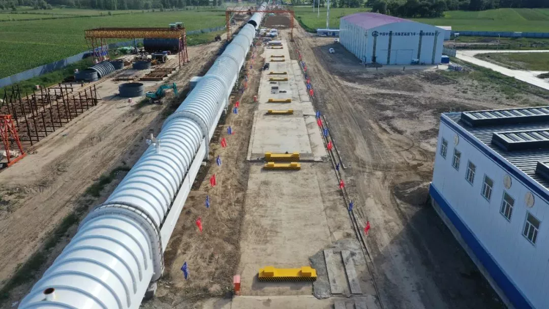 Laying out the test tubes for the T-Flight maglev