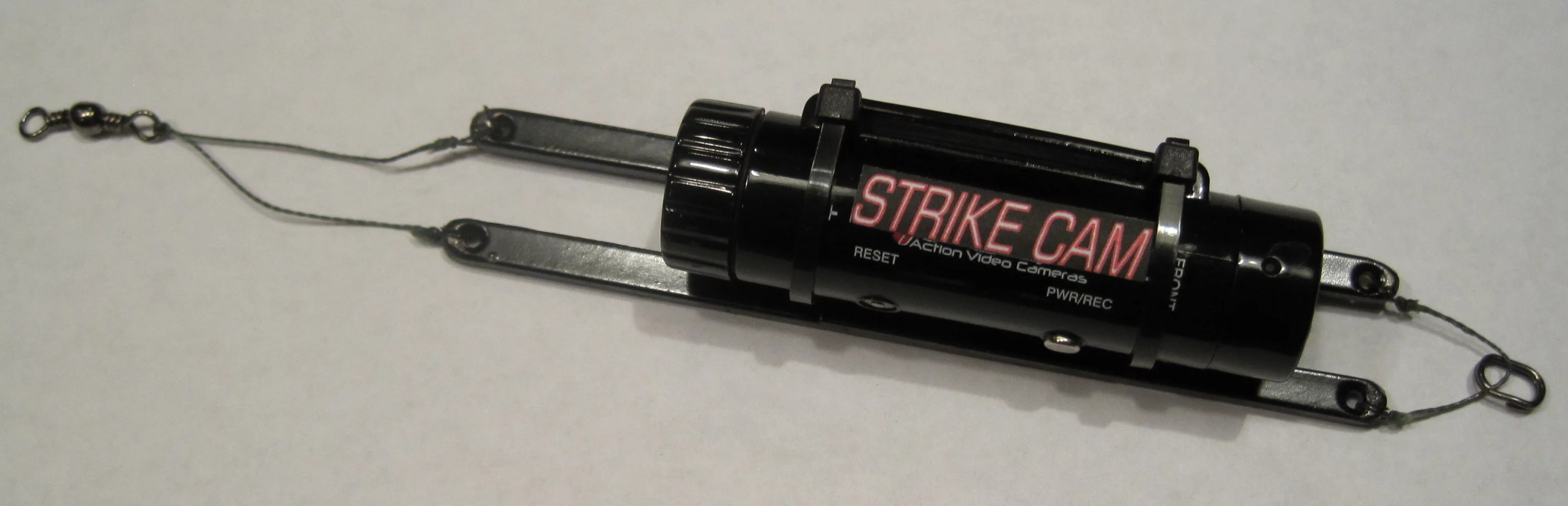 The Strike Cam is a waterproof video camera that sits between the end of the fishing line and the lure leader