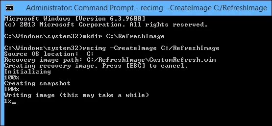 Create a new directory for a recovery image