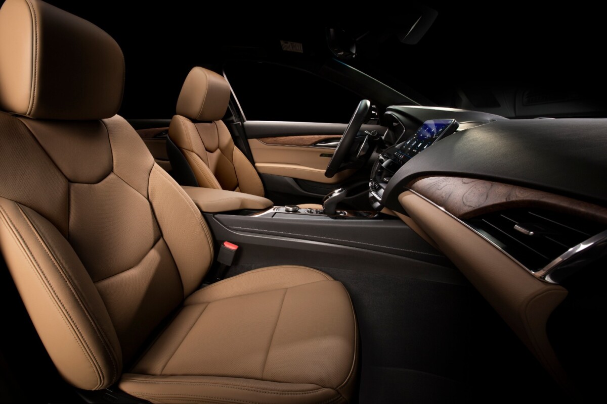 Inside, Cadillac focuses on American-style luxury and new tech