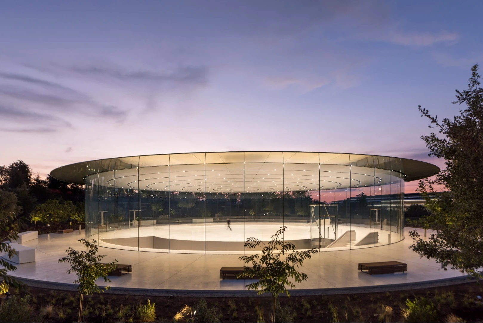 The Steve Jobs Theater Pavilion in California was given the Award for Structural Artistry