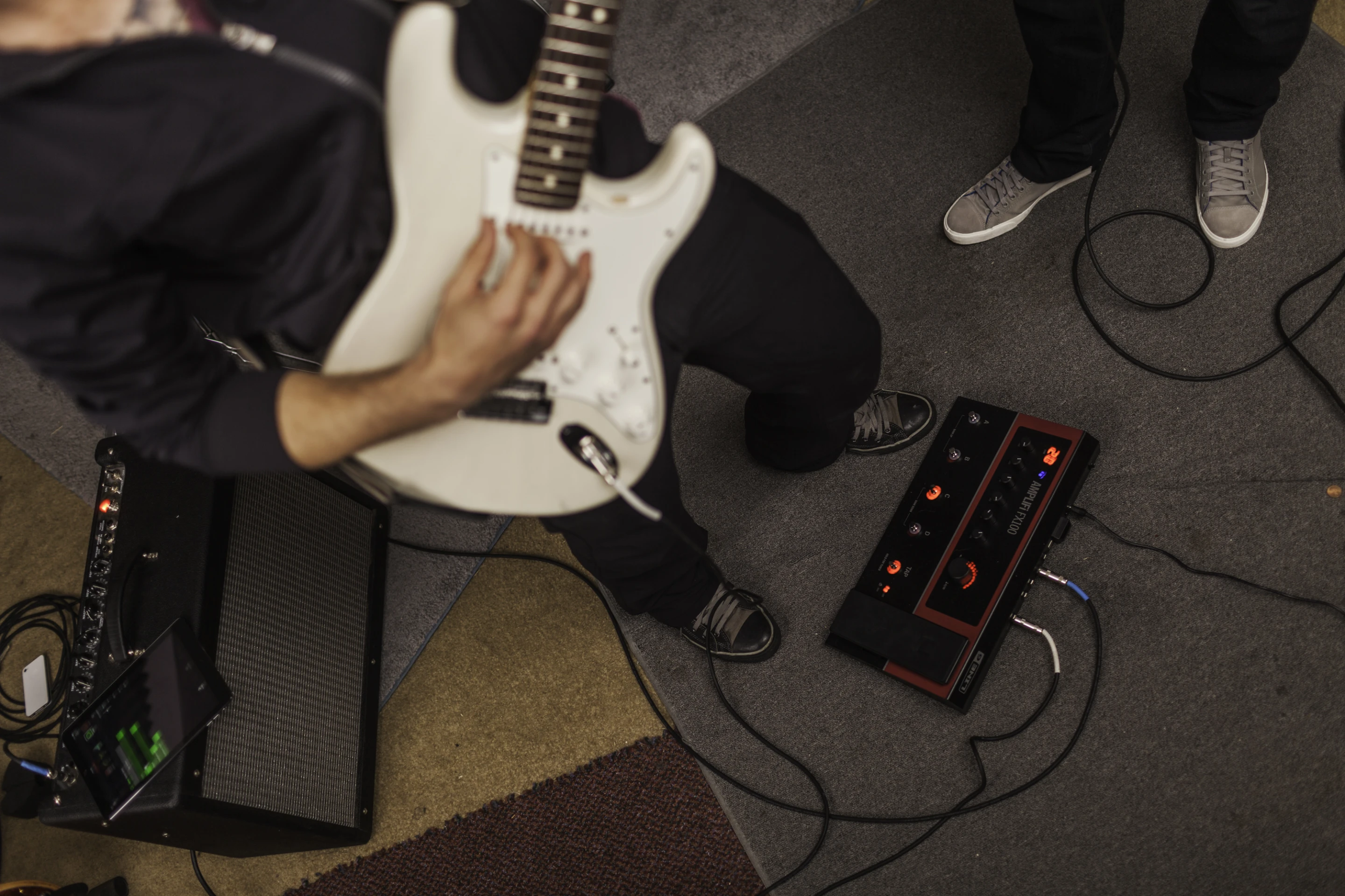 The Line 6 AMPLIFi Remote app can match the signature tones of fretboard masters from tracks in a user's music library