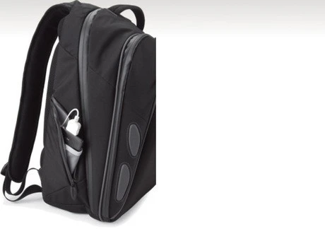 The BacPac Control notebook bag from Dicota has an iPod controller integrated into the shoulder strap