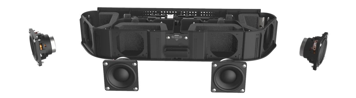 Roku promises room-filling sound from the Streambar's four 1.9-inch drivers