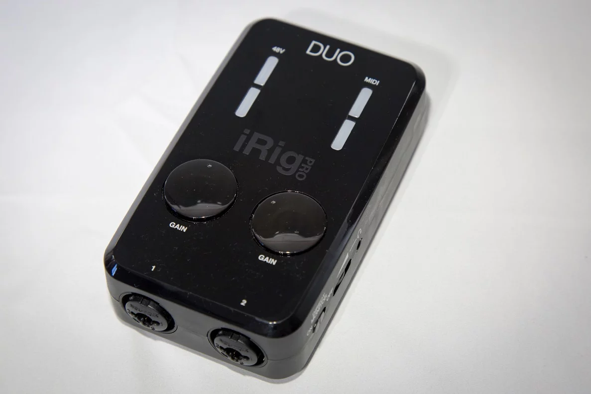 Two gain controls and combo XLR/TRS inputs on the iRig Pro Duo provide plenty of options