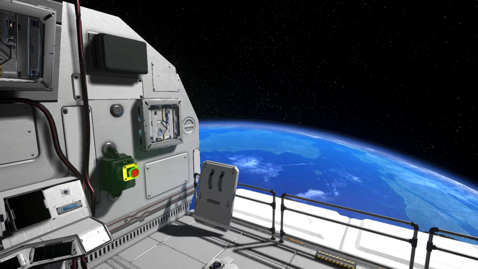 A view of the outside of Space Station Tiberia