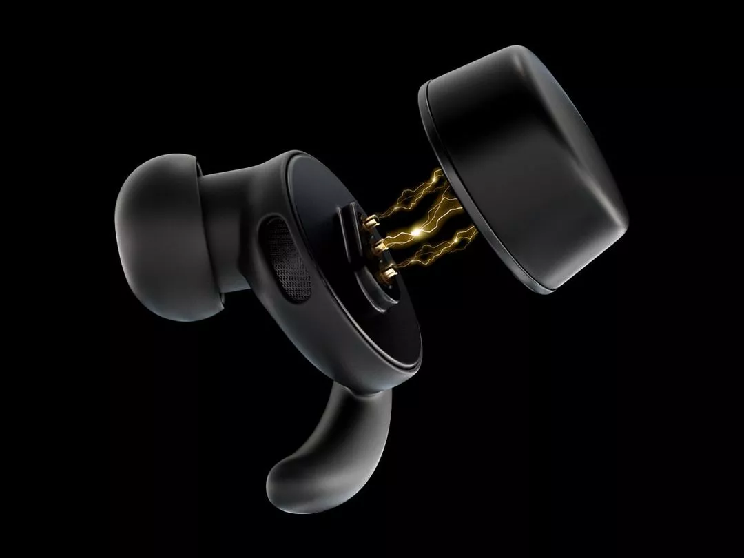 The magnetic connection between battery module and earphone is reckoned strong enough that folks can engage in sports without worry
