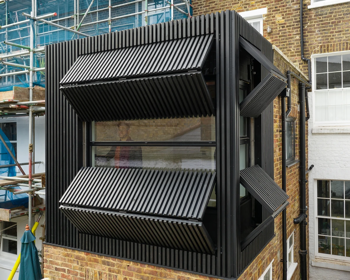 Black Box's shutters are operated by hand crank
