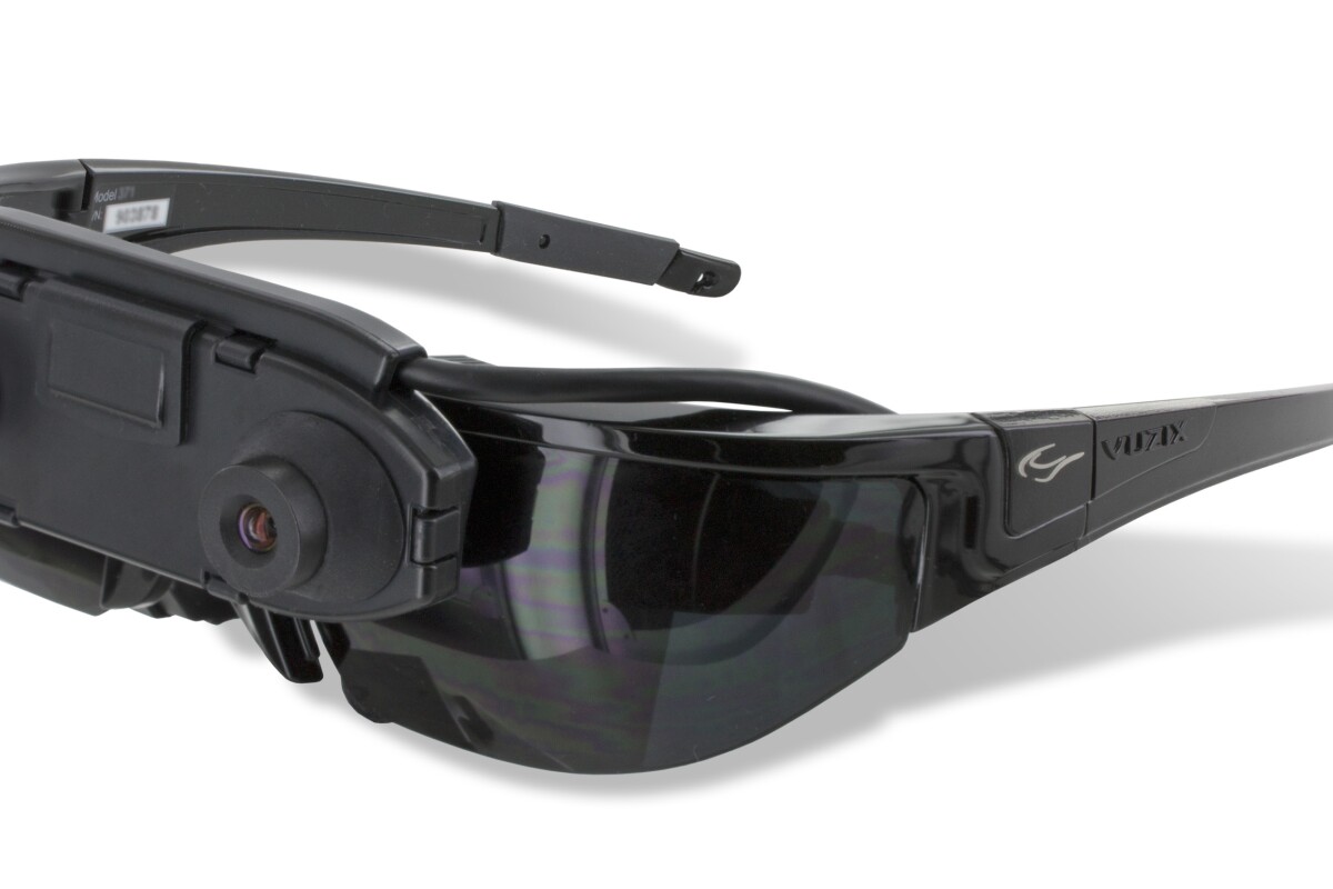 Vuzix's Wrap 1200AR see-through Augmented Reality glasses, featuring two independent stereoscopic cameras